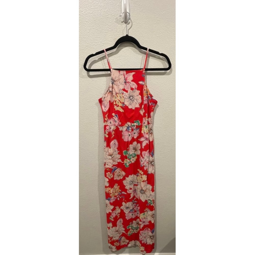 BAND OF GYPSIES Red Floral Maxi Long Dress - Picture 1 of 3